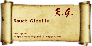 Rauch Gizella névjegykártya